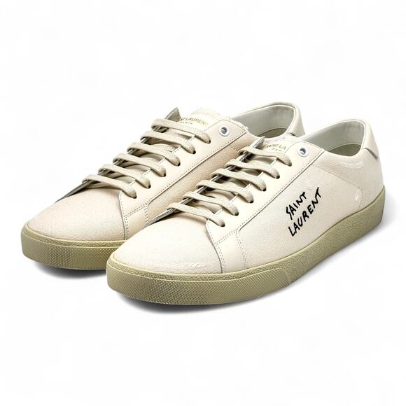 Saint Laurent Andy Court Classic SL/06 Sneakers White EU 45.5 US 12.5 New $785 - Picture 2 of 7